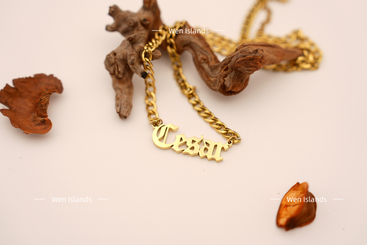 'Cesar' - Chunky Name Necklace